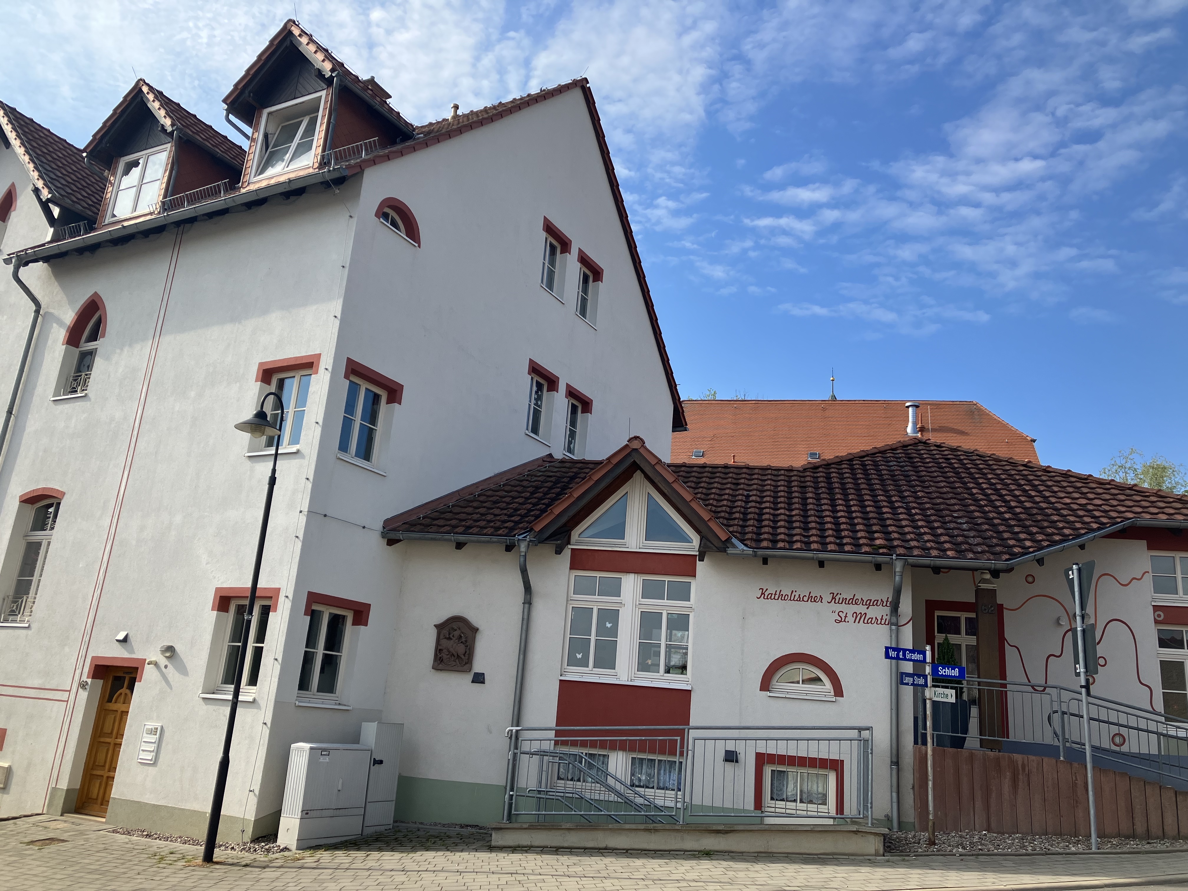 Kindergarten Ansicht von der Straße